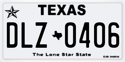 TX license plate DLZ0406