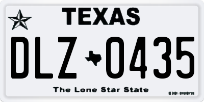 TX license plate DLZ0435