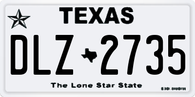 TX license plate DLZ2735