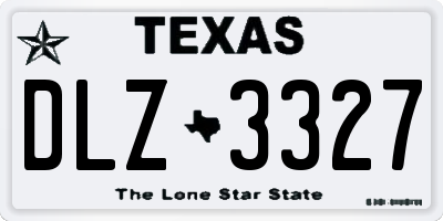 TX license plate DLZ3327