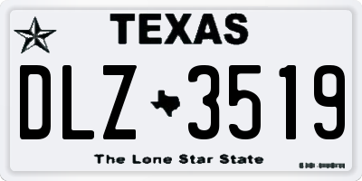 TX license plate DLZ3519