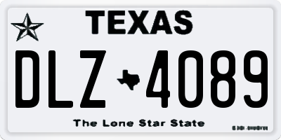 TX license plate DLZ4089