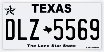 TX license plate DLZ5569