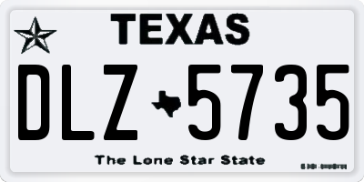 TX license plate DLZ5735