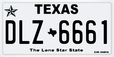 TX license plate DLZ6661