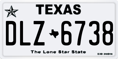 TX license plate DLZ6738