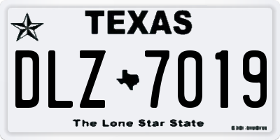 TX license plate DLZ7019