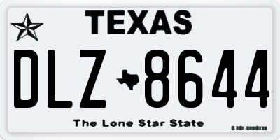 TX license plate DLZ8644