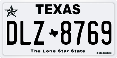 TX license plate DLZ8769