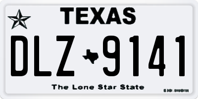 TX license plate DLZ9141