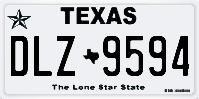 TX license plate DLZ9594