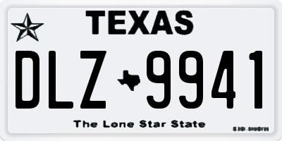 TX license plate DLZ9941