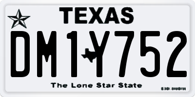 TX license plate DM1Y752