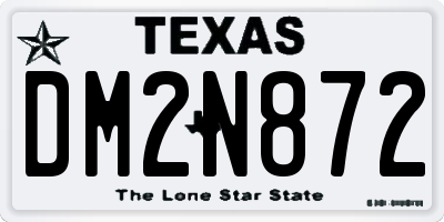 TX license plate DM2N872