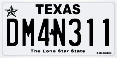 TX license plate DM4N311