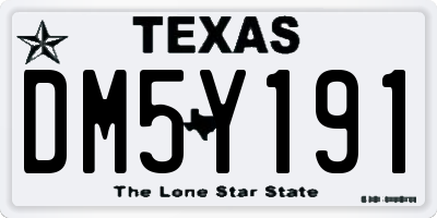 TX license plate DM5Y191