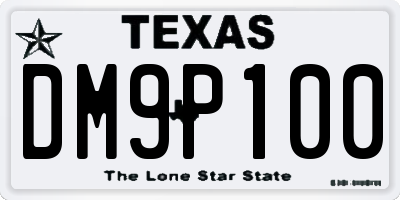 TX license plate DM9P100