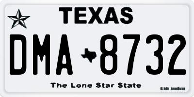 TX license plate DMA8732