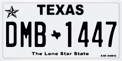 TX license plate DMB1447