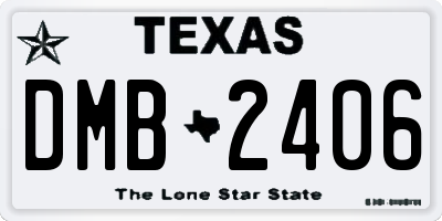 TX license plate DMB2406