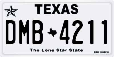 TX license plate DMB4211