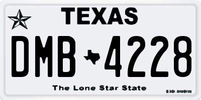 TX license plate DMB4228