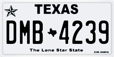 TX license plate DMB4239