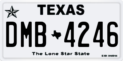 TX license plate DMB4246