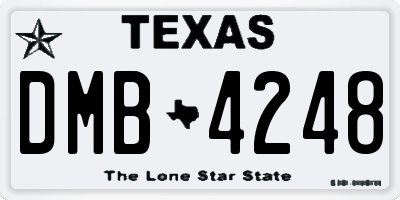 TX license plate DMB4248