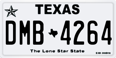 TX license plate DMB4264