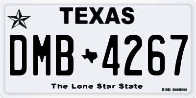 TX license plate DMB4267