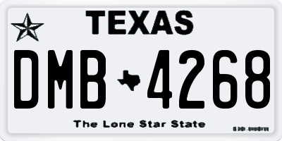 TX license plate DMB4268
