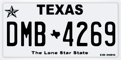 TX license plate DMB4269
