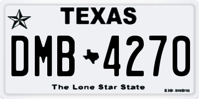TX license plate DMB4270