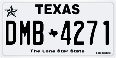 TX license plate DMB4271