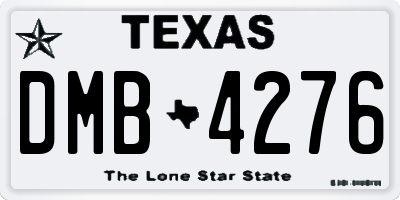 TX license plate DMB4276