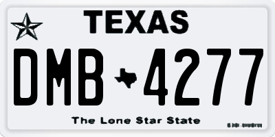 TX license plate DMB4277