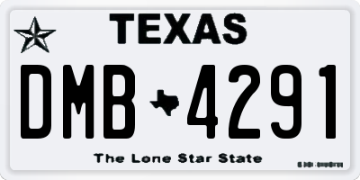 TX license plate DMB4291