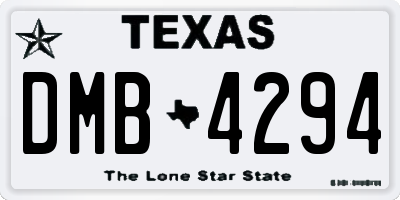 TX license plate DMB4294