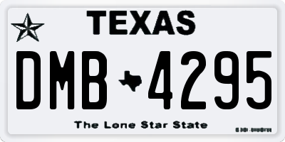 TX license plate DMB4295