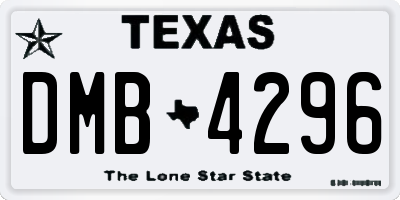 TX license plate DMB4296