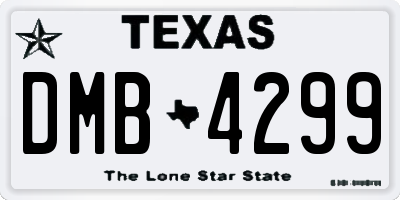 TX license plate DMB4299