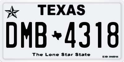 TX license plate DMB4318