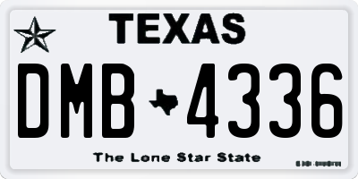 TX license plate DMB4336