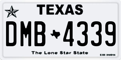 TX license plate DMB4339