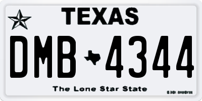 TX license plate DMB4344