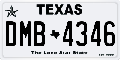 TX license plate DMB4346