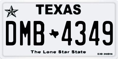 TX license plate DMB4349