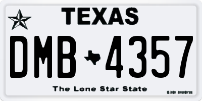 TX license plate DMB4357