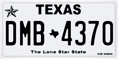 TX license plate DMB4370